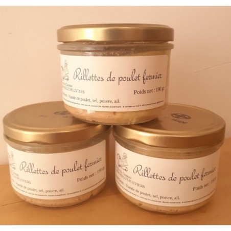 3 rillettes de poulet fermier