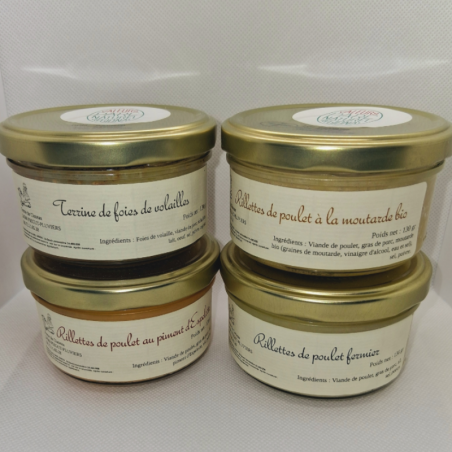 Assortiment de 4 bocaux 130g