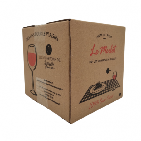 BAG IN BOX 5L ROUGE MERLOT...